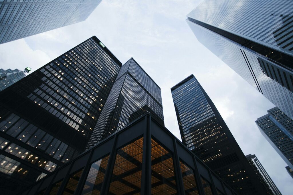 A modern commercial building reflecting the Biyout Aljewar vision